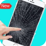 fake broken screen android application logo